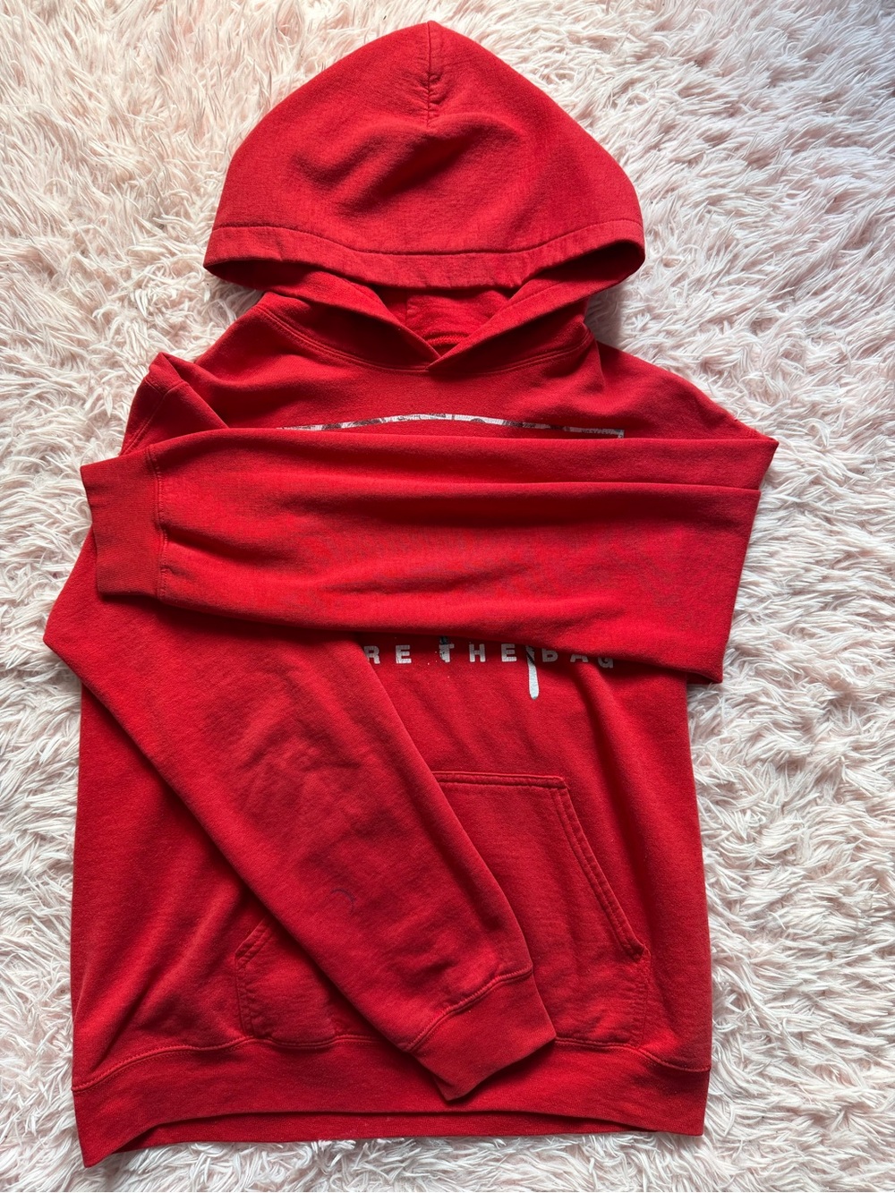 Gildan Red Pullover Hoodie with Front Pocket